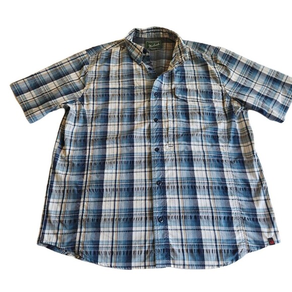 Woolrich Other - Woolrich Vintage Shirt L Gray Blue Organic Cotton Western Style